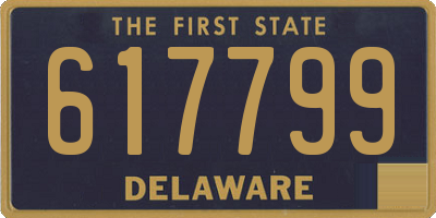 DE license plate 617799