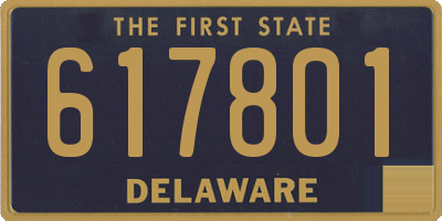 DE license plate 617801