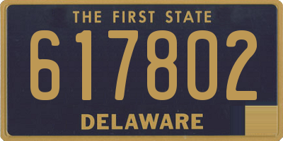 DE license plate 617802