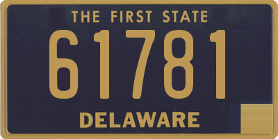 DE license plate 61781