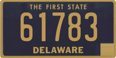 DE license plate 61783
