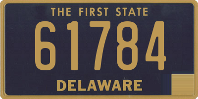 DE license plate 61784