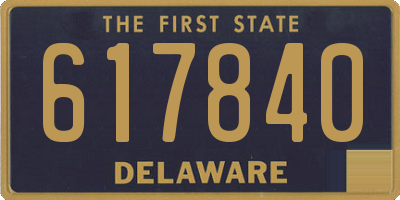 DE license plate 617840