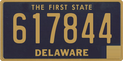 DE license plate 617844
