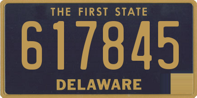 DE license plate 617845