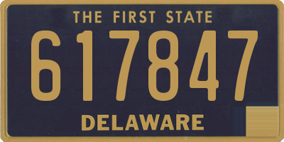 DE license plate 617847