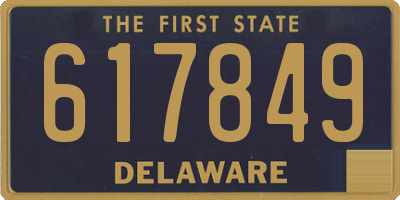 DE license plate 617849