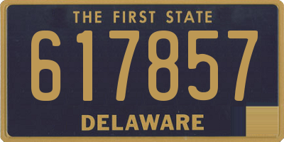 DE license plate 617857