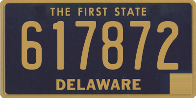 DE license plate 617872