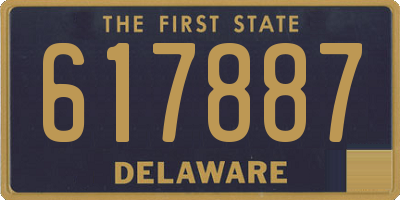 DE license plate 617887