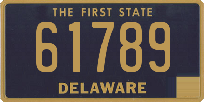 DE license plate 61789