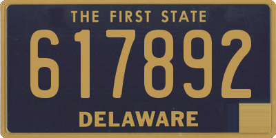 DE license plate 617892