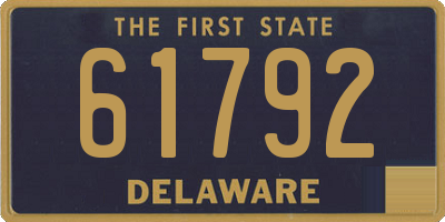 DE license plate 61792