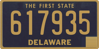 DE license plate 617935