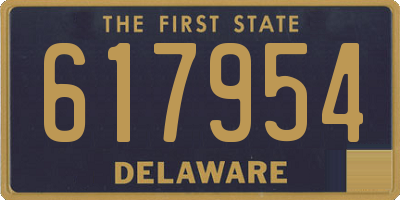 DE license plate 617954