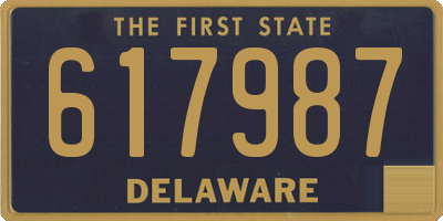 DE license plate 617987