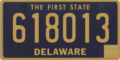 DE license plate 618013