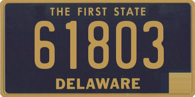 DE license plate 61803