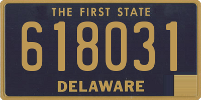 DE license plate 618031
