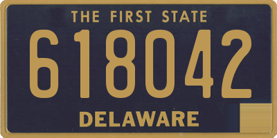 DE license plate 618042