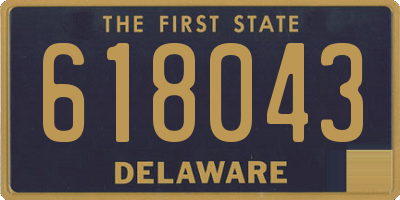 DE license plate 618043