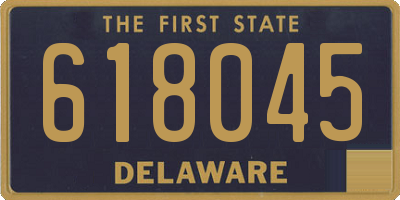 DE license plate 618045
