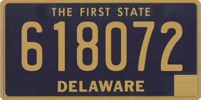 DE license plate 618072