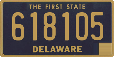 DE license plate 618105