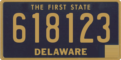 DE license plate 618123