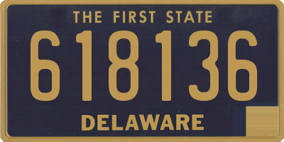 DE license plate 618136
