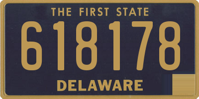 DE license plate 618178