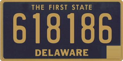 DE license plate 618186