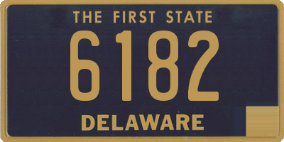 DE license plate 6182