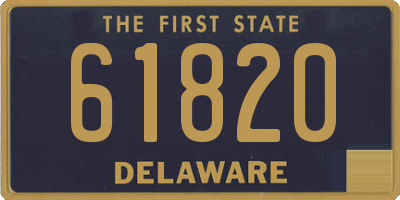 DE license plate 61820