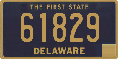 DE license plate 61829