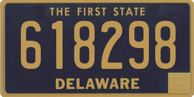 DE license plate 618298