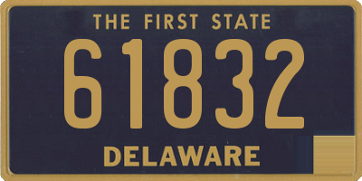 DE license plate 61832