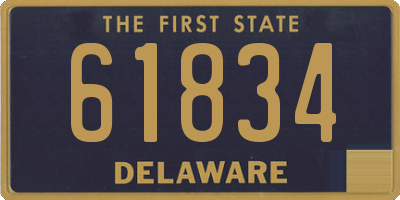 DE license plate 61834