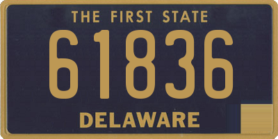 DE license plate 61836