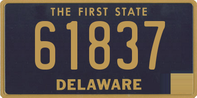 DE license plate 61837