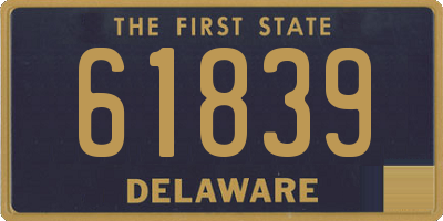 DE license plate 61839