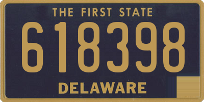 DE license plate 618398