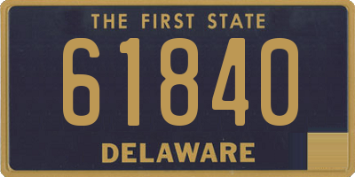 DE license plate 61840