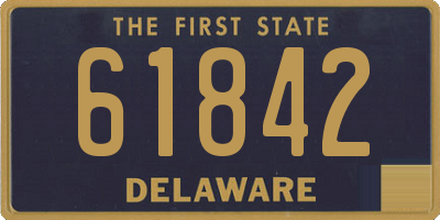 DE license plate 61842