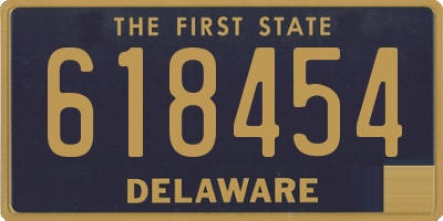 DE license plate 618454