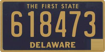 DE license plate 618473