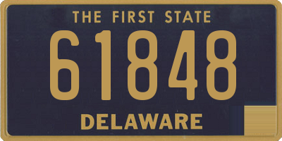 DE license plate 61848
