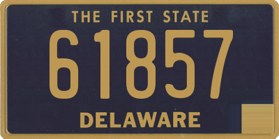 DE license plate 61857