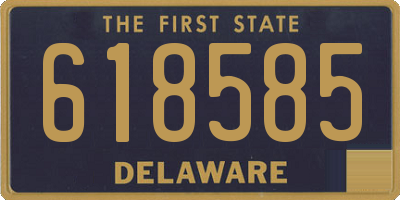 DE license plate 618585