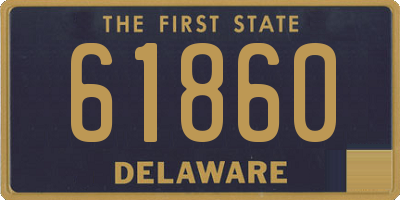 DE license plate 61860